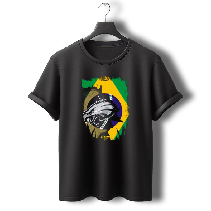 Together Brazil Philadelphia Eagles Fusion T Shirt T Shirt 0 1
