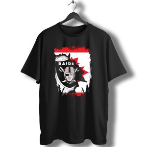 Together Canada With Raiders Iconic Emblem Maple Leaf Integration T-Shirt