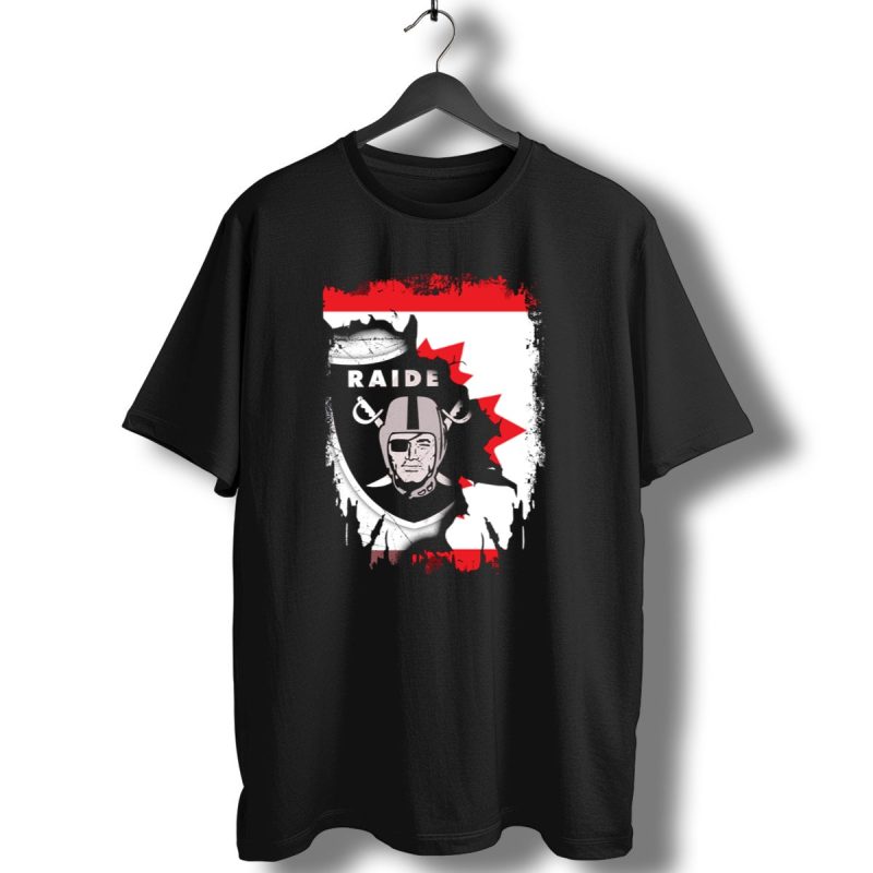 Together Canada With Raiders Iconic Emblem Maple Leaf Integration T Shirt 1 T Shirt 1