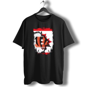Together Canada with Cincinnati Bengals Flag Fusion T-Shirt
