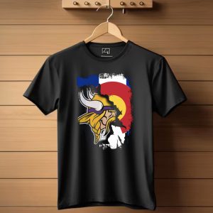 Together Colorado Vikings Emblem And Flag Fusion T Shirt