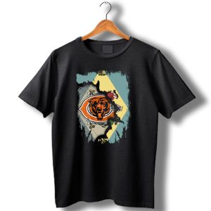 Together Delaware With Chicago Bears Logo And State Flag Elements T Shirt