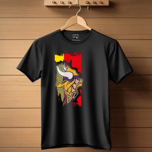 Together Germany With Vikings Logo And Flag Fusion T Shirt