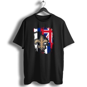 Together Hawaii New Orleans Saints Fleur De Lis Flag T Shirt
