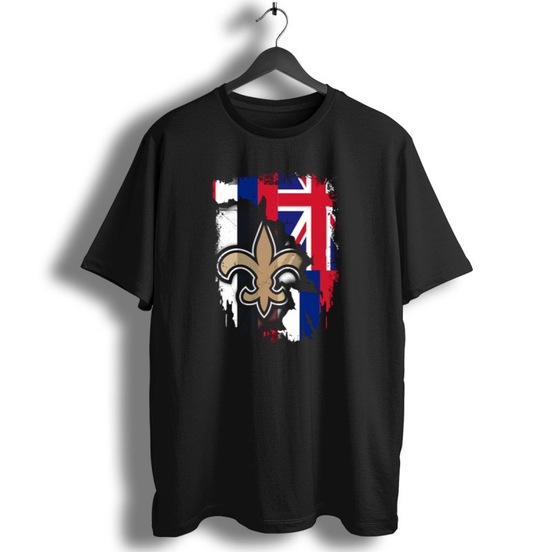 Together Hawaii New Orleans Saints Fleur De Lis Flag T Shirt 1 T Shirt 1