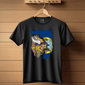 Together Idaho Vikings With Idaho State Flag T Shirt