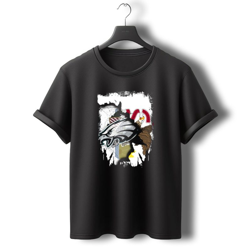 Together Illinois With Philadelphia Eagles Logo And State Flag Elements T Shirt T Shirt 0 1