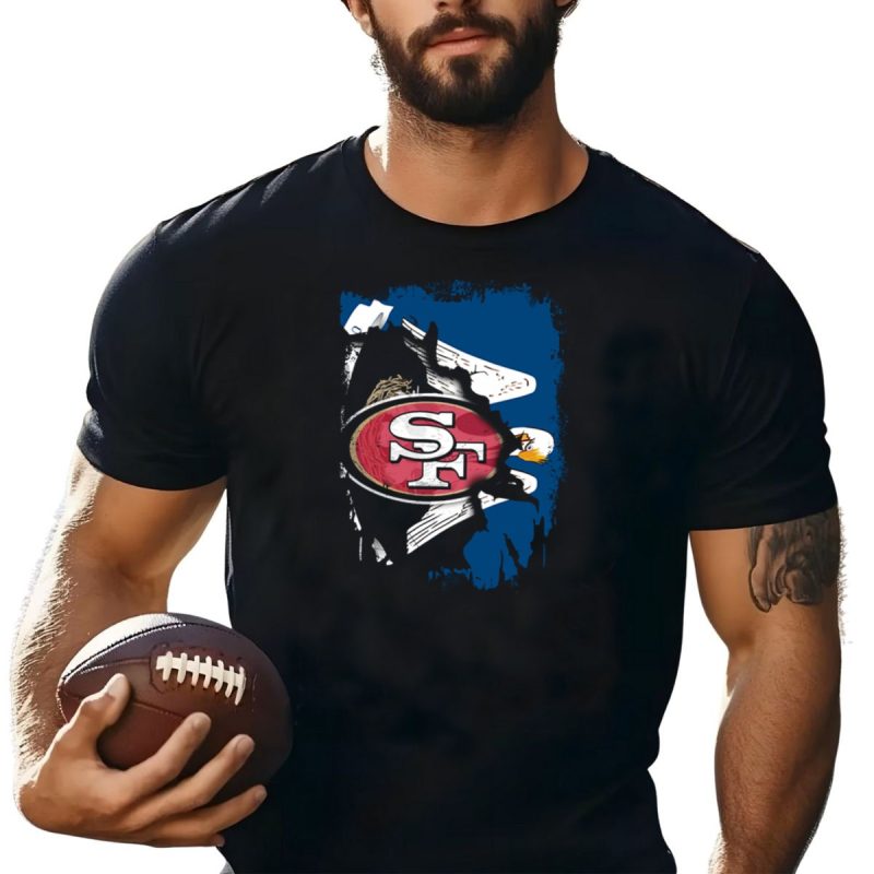 Together Louisiana Sf With 49Ers Eagle T Shirt T Shirt 1