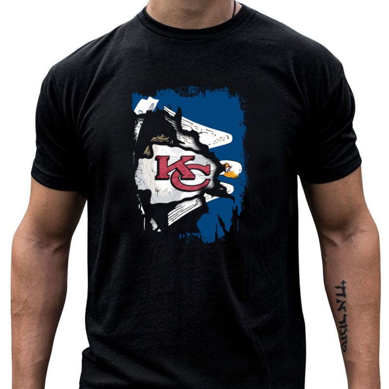 Together Louisiana With Kansas City Chiefs And Bald Eagle T Shirt T Shirt 1 1