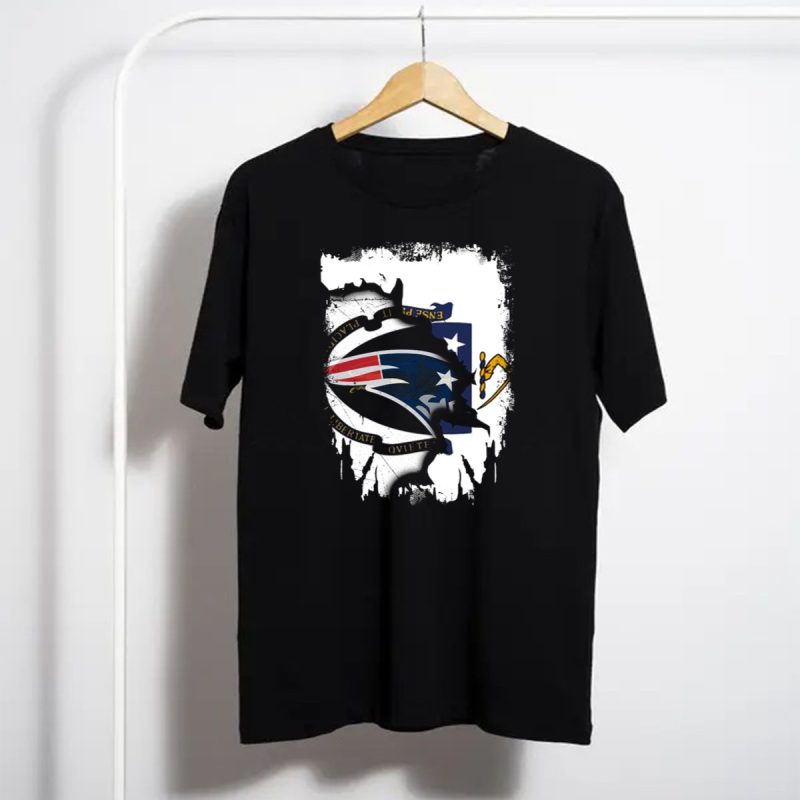 Together Massachusetts Patriots Emblem Fusion T Shirt T Shirt 1