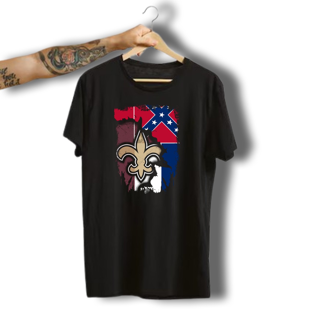 Together-Mississippi-With-Saints-Fleur-De-Lis-And-Confederate-Flag-T-Shirt-1_t-shirt-3_4