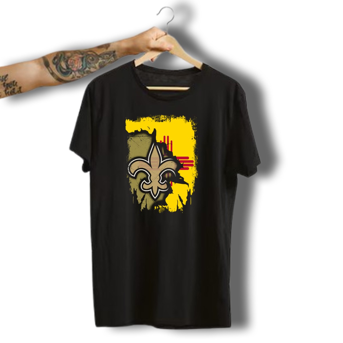 Together-New-Mexico-With-Saints-Fleur-De-Lis-And-State-Flag-T-Shirt-1_t-shirt-3_4