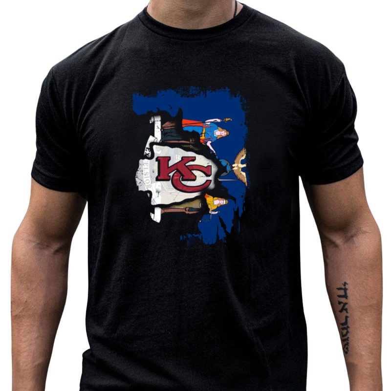 Together New York With Kc Chiefs Logo And State Flag Elements T Shirt T Shirt 1 1