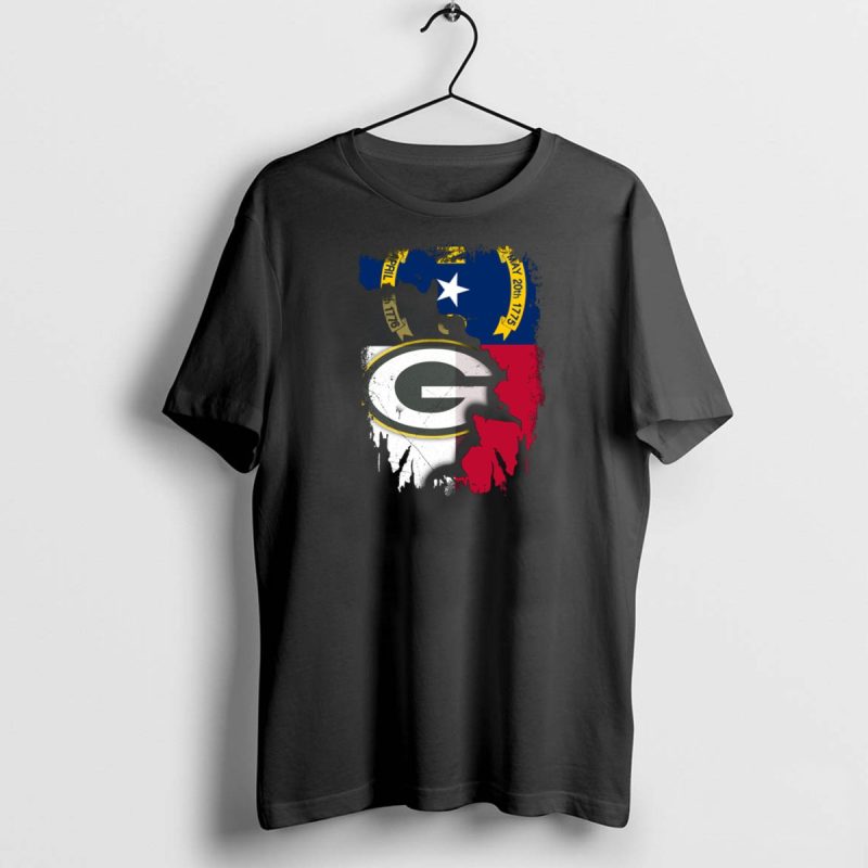 Together North Carolina Flag Green Bay Packers Collaboration T Shirt 1 1 T Shirt 1 1