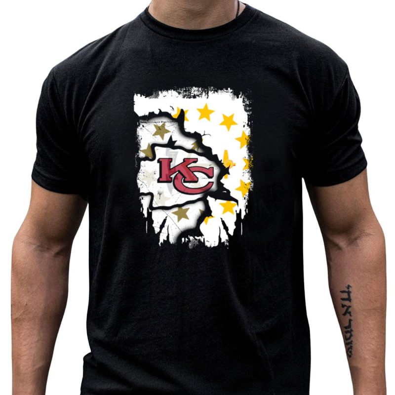 Together Rhode Island With Kc Chiefs Burst Stars T Shirt T Shirt 1 1
