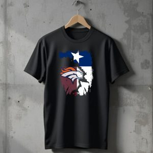 Together Texas Denver Broncos Texas Flag T-Shirt