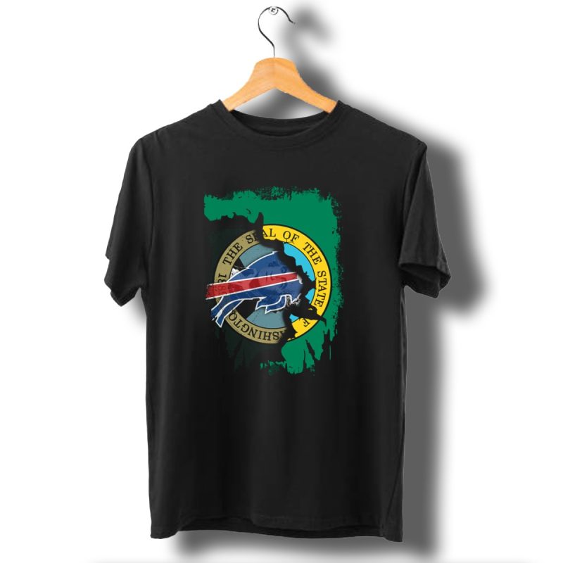 Together The Seal Of The State Of Washington With Buffalo Bills T Shirt 1 T Shirt 1