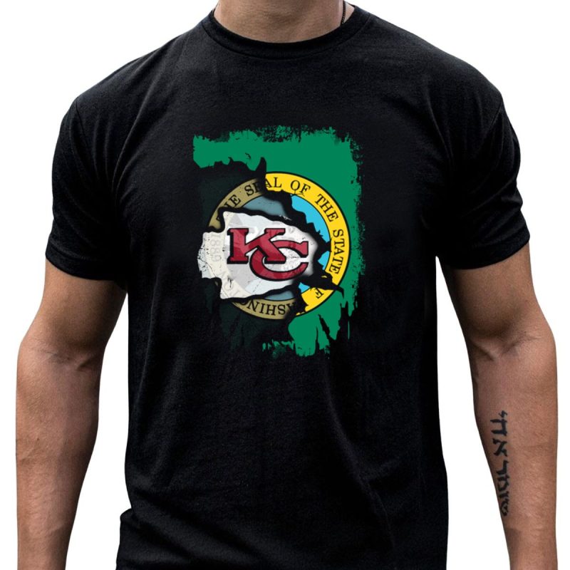 Together Washington State Seal With Kansas City Chiefs T Shirt T Shirt 1 1