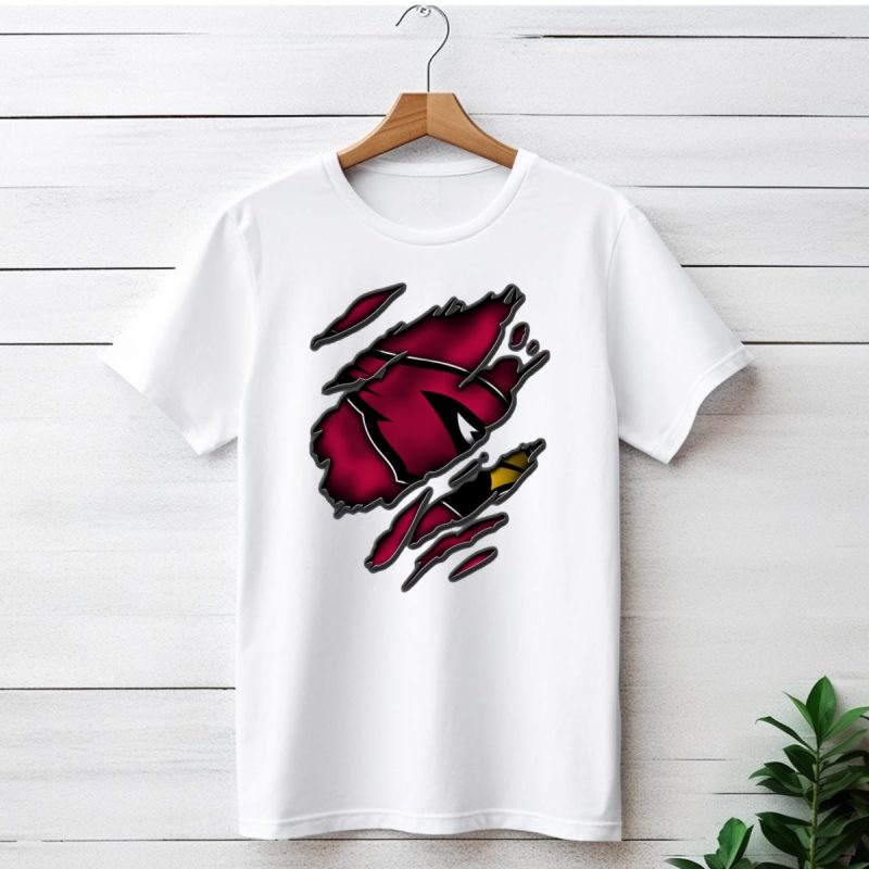 Torn Arizona Cardinals Logo Ripped T Shirt 1 T Shirt 1