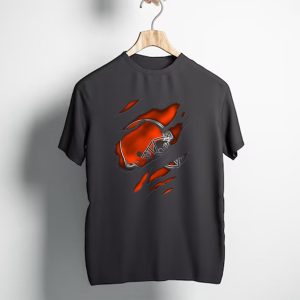 Torn Cleveland Browns Helmet T-Shirt