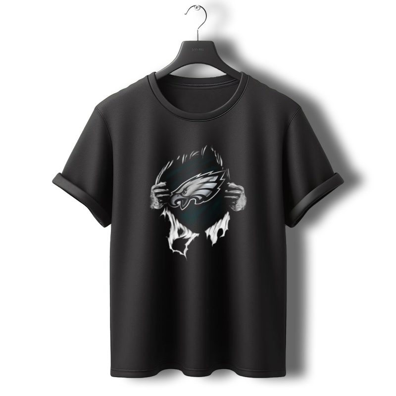 Torn Philadelphia Eagles Ripped T Shirt T Shirt 0 1