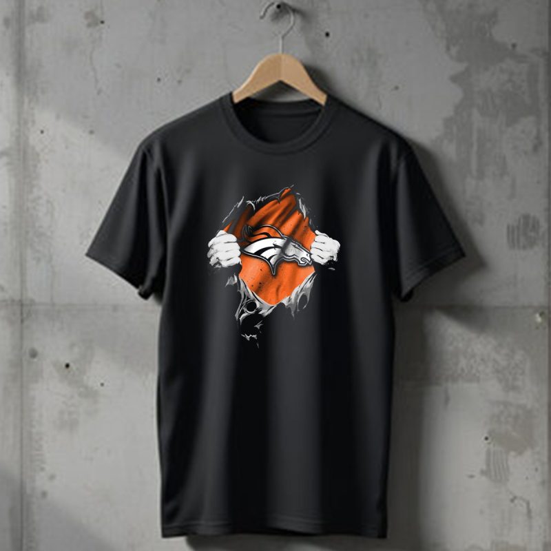 Torn V2 Denver Broncos Logo Ripped Reveal T Shirt 1 T Shirt 1