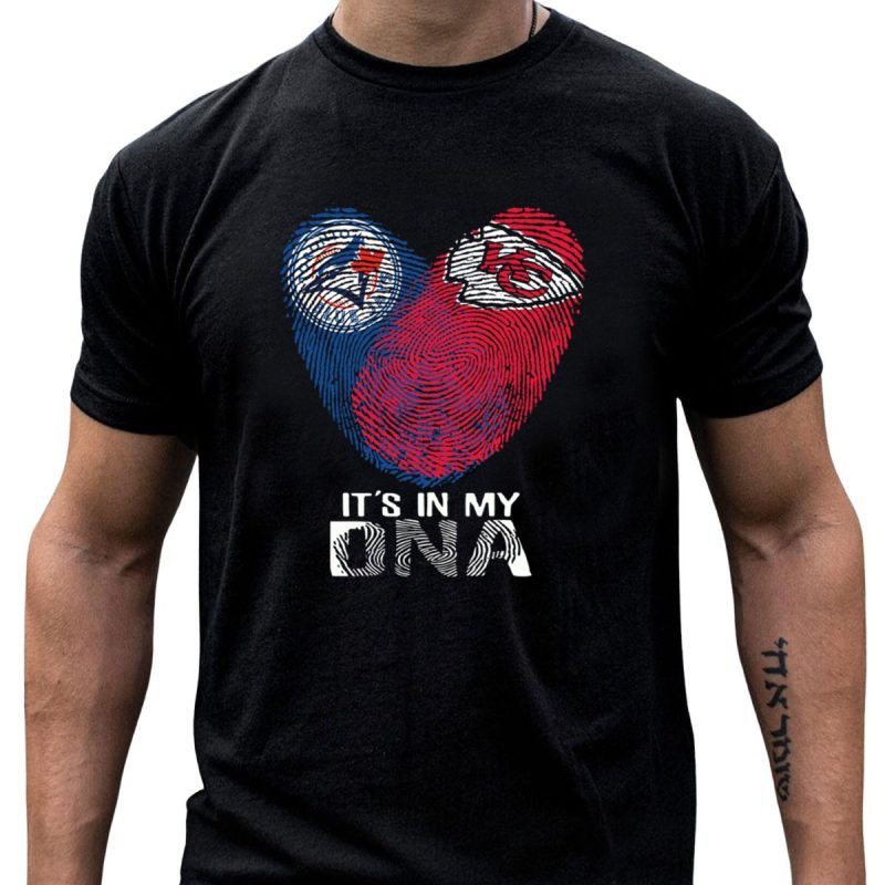 Toronto Blue Jays Chiefs Its In My Dna Fingerprint Heart T Shirt T Shirt 1 1