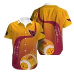 Touchdown Glory Arizona Cardinals Hawaiian Shirt Gold Flame Playmaker