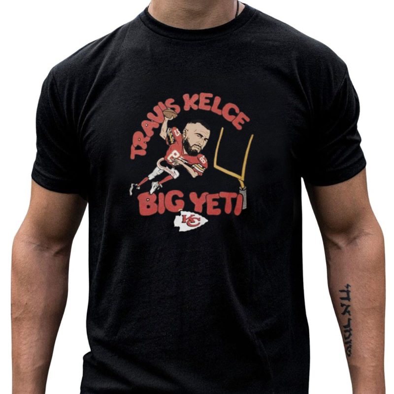 Travis Kelce Big Yeti Chiefs Football Goalpost T Shirt T Shirt 1 1