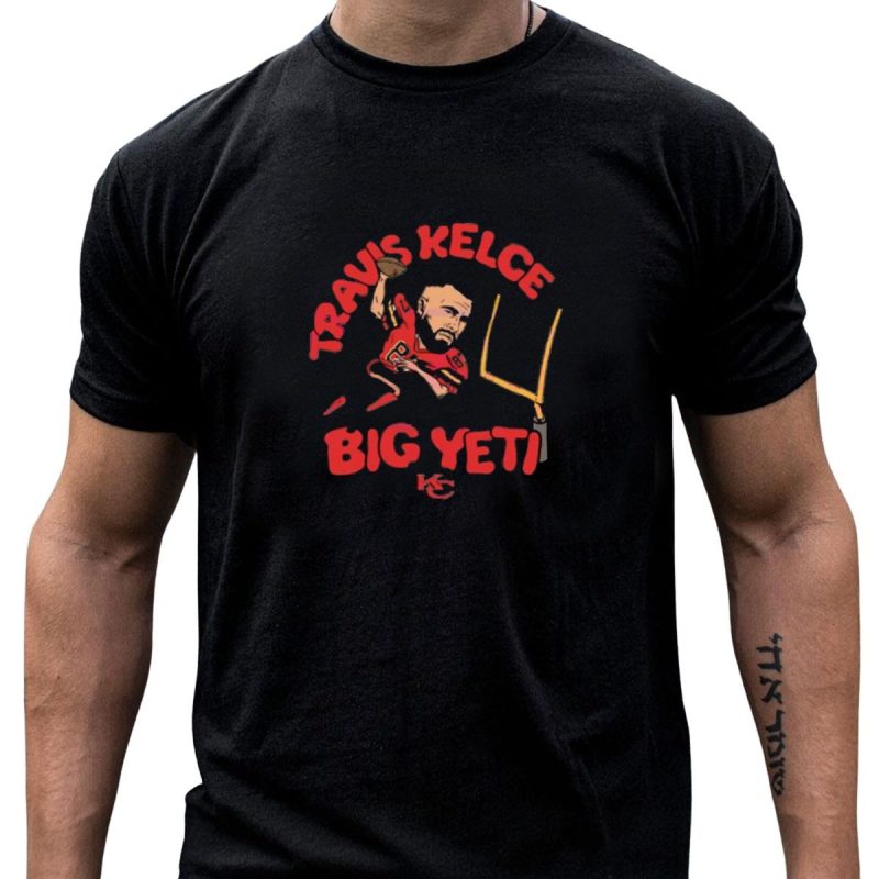 Travis Kelce Big Yeti Kansas City Chiefs Football Football T Shirt T Shirt 1 1