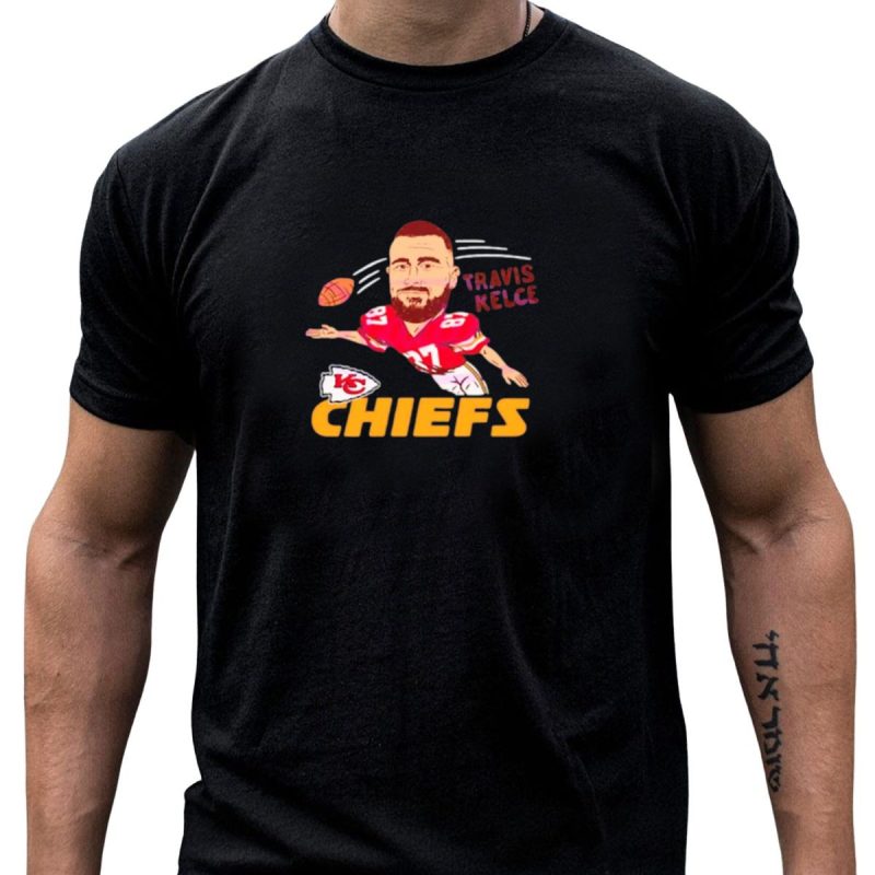 Travis Kelce Kansas City Chiefs Football Cartoon T Shirt T Shirt 1 1