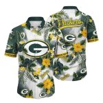 Tropical Canopy Green Bay Packers Yellow Hibiscus 2025 Hawaiian Shirt