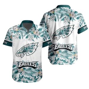 Philadelphia Eagles Tropical Flora Eagle Wings Hawaiian Shirt