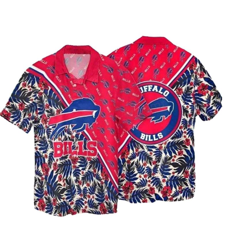 Tropical Flower Pattern Nfl Buffalo Bills Hawaiian Shirt 1