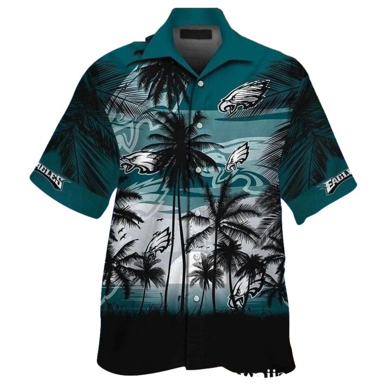 Tropical Midnight Breeze Eagles Hawaiian Shirt 1