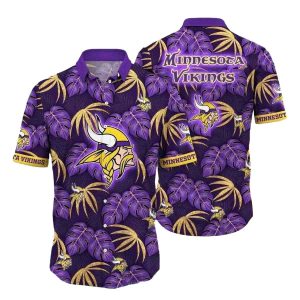 Tropical Midnight Viking Spirit NFL Hawaiian Shirt