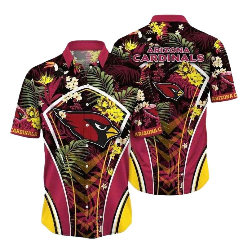 Tropical Night Arizona Cardinals Hawaiian Shirt 1