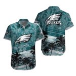 Philadelphia Eagles Tropical Palm Silhouette Hawaiian Shirt