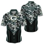 Tropical Touchdown Green Bay Packers Tropical Floral Hawaiian Shirt