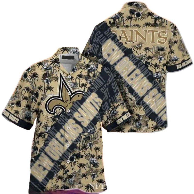 Twilight Tropics New Orleans Saints Hawaiian Shirt 1