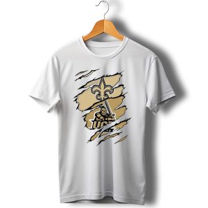 Ucf Knights New Orleans Saints Gold Fleur De Lis Logo Mashup T Shirt
