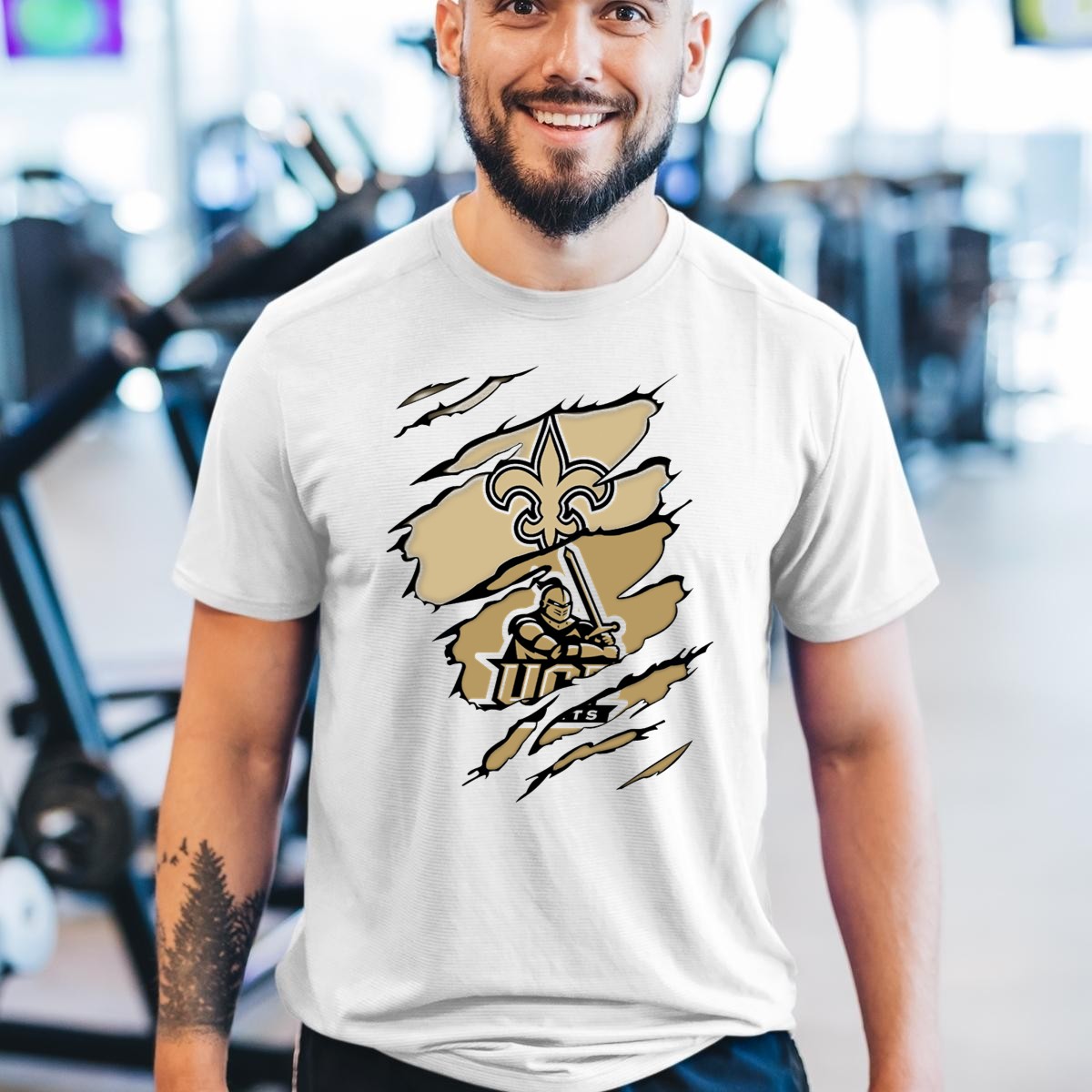 Ucf-Knights-New-Orleans-Saints-Gold-Fleur-De-Lis-Logo-Mashup-T-Shirt-1_t-shirt-3_4