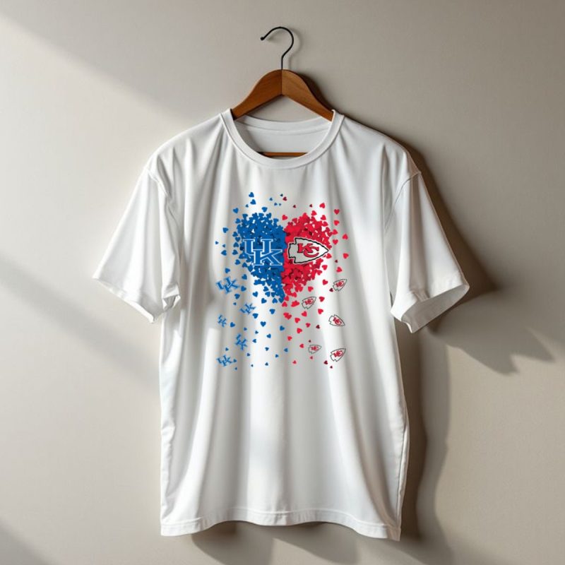 Uk Heart Chiefs Wildcats Kansas City Chiefs T Shirt T Shirt 1 1