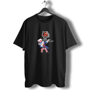 Uncle Sam Dabbing Cincinnati Bengals 4Th Of July Celebration T-Shirt