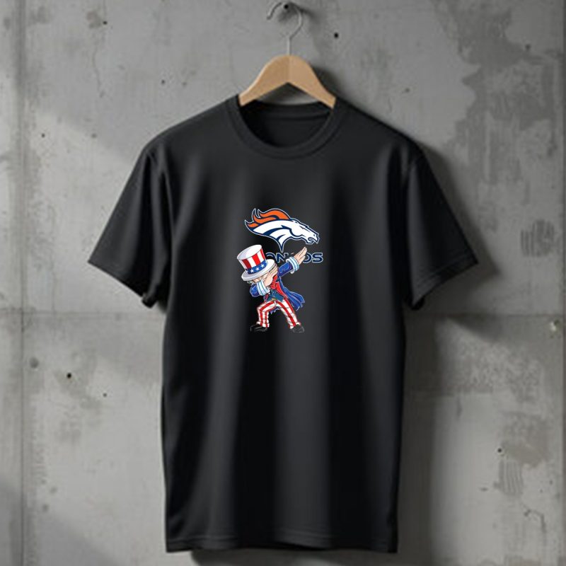 Uncle Sam Dabbing Denver Broncos 4Th Of July Fans Patriotic Football T Shirt 1 T Shirt 1