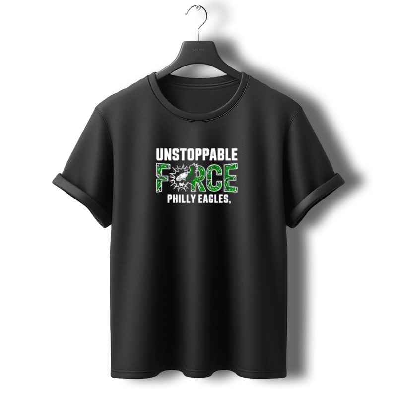 Unstoppable Force Philly Eagles Eagle Head Logo Explosion T Shirt T Shirt 0 1