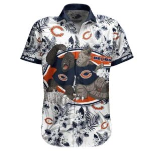 Urban Jungle Roar Chicago Bears Hawaiian Shirt