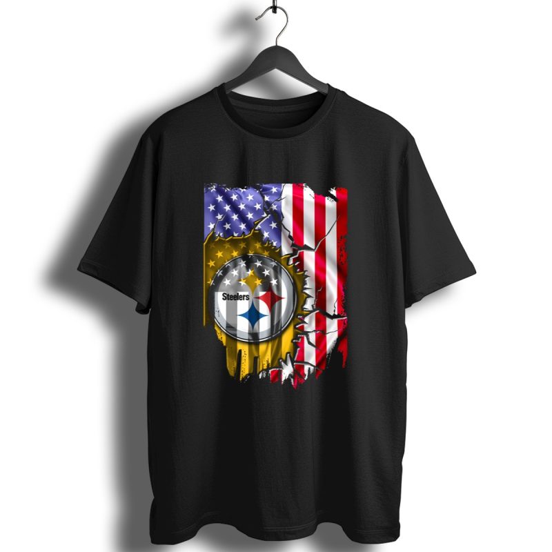 Usa Flag Pittsburgh Steelers Logo V2 T Shirt 1 T Shirt 1