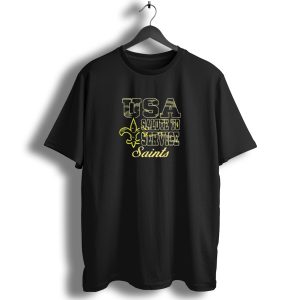 Usa Salute To Service Saints Fleur De Lis Camo T Shirt