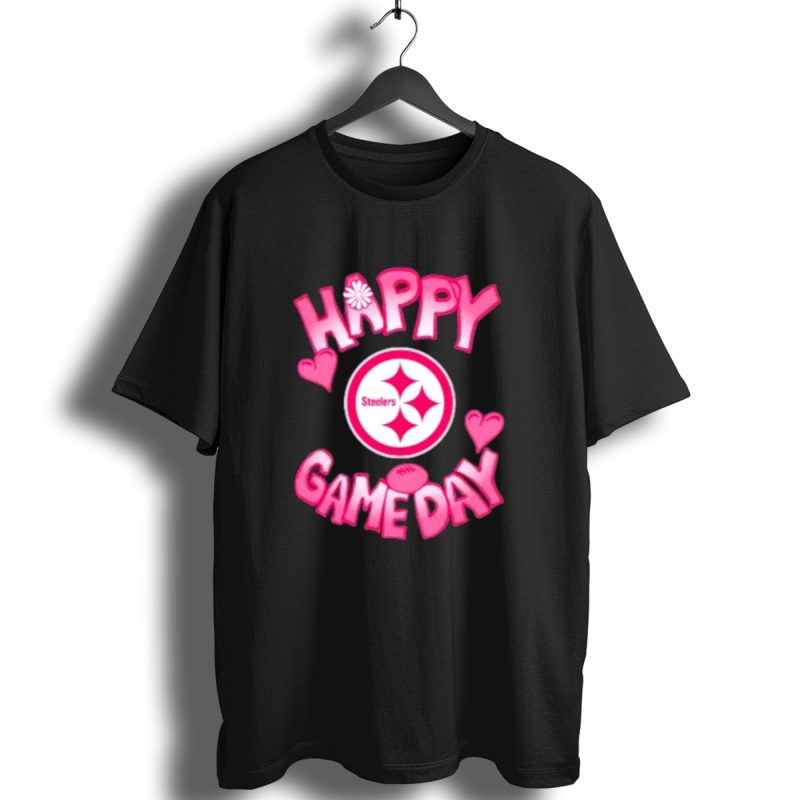 Valentines Day Pittsburgh Steelers Happy Gameday 2025 Logo Hearts T Shirt 1 T Shirt 1